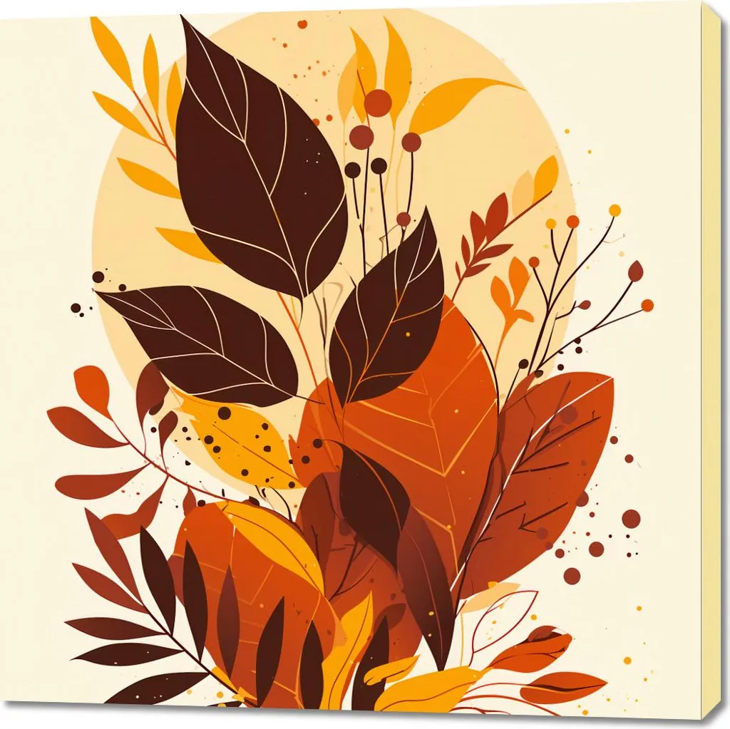 Décoration murale Visages colorés de l'automne - Grande toile 100x100 cm