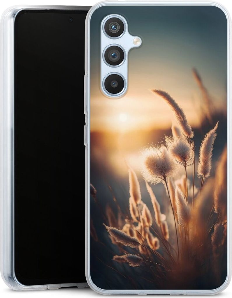DeinDesign Handyhülle für Samsung Galaxy A54 5G Silikon Hülle Case Smartphone Schutzhülle Natur Sonne Pampasgras
