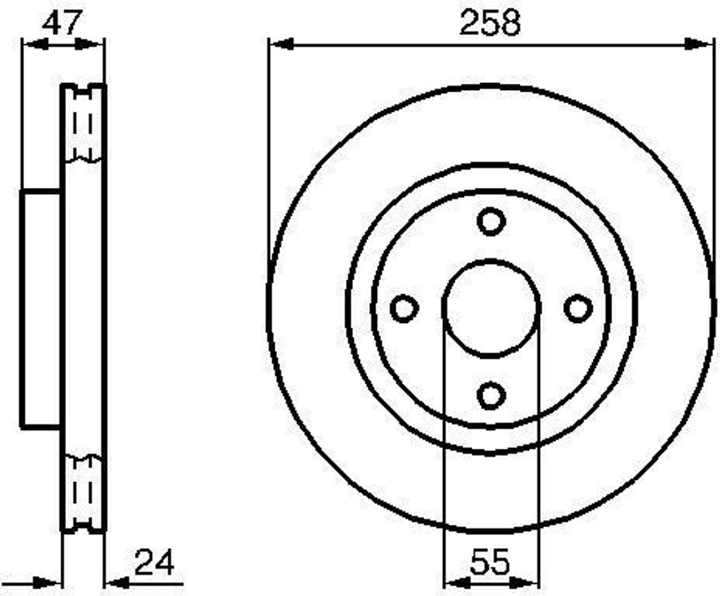BOSCH 0 986 478 989 - OE BJ1Y 33 25X Bremsscheibe für 323 (BJ)