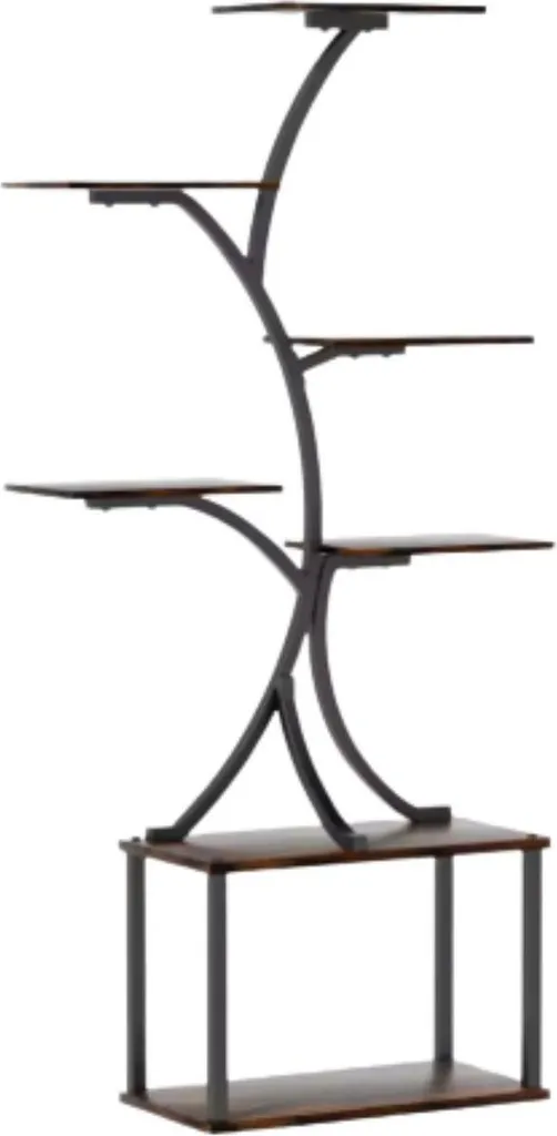 Support plantes Deluxe 151 cm en Métal Robuste et MDF Haute Densité