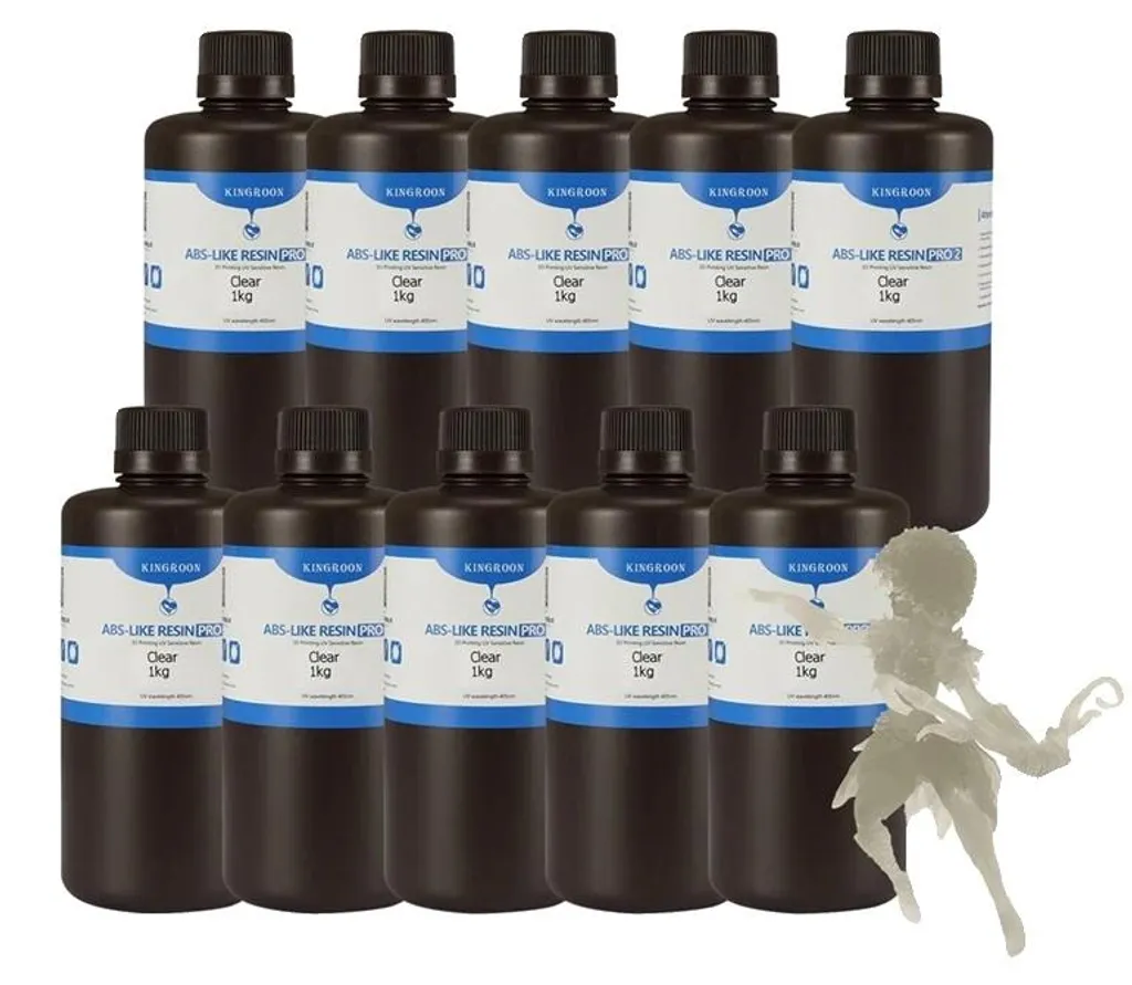 Résine 3D Transparente Lavable à l'Eau Haute Résistance ABS Pro 10kg