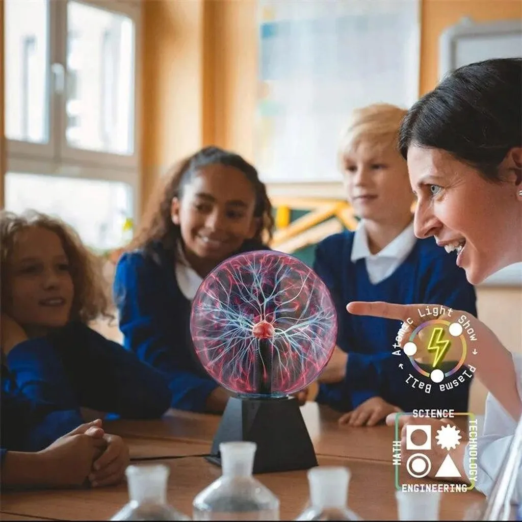 Grande Boule Plasma de 30 cm Effet Éclair Lampe en Verre Interactive - 6