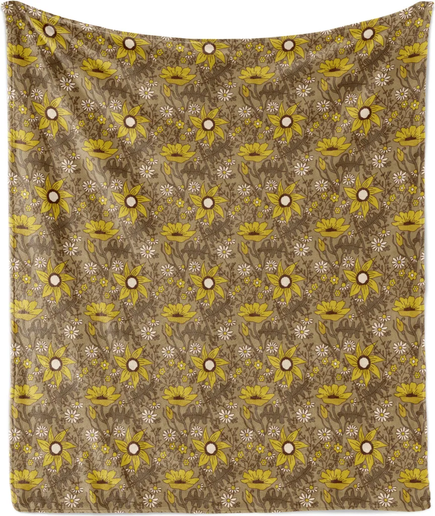 Coperta Lavabile ABAKUHAUS 175x230 Giallo - Ideale per Famiglie e Animali