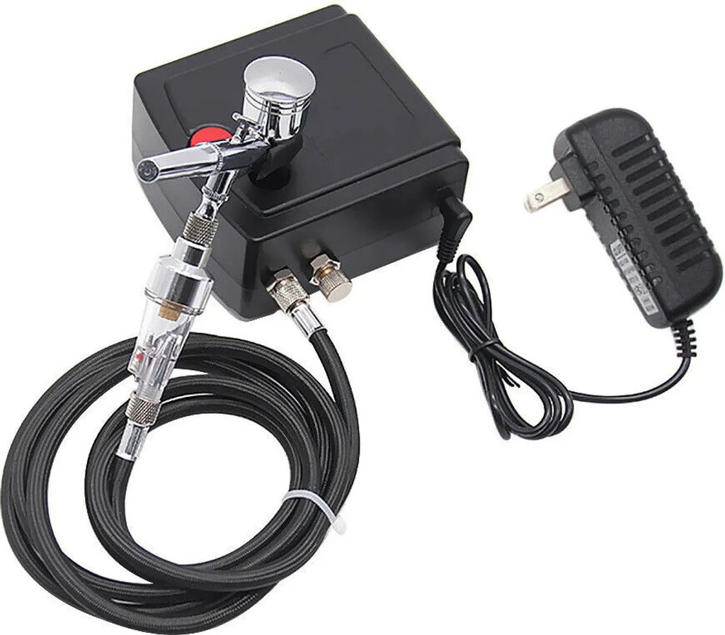 Kit Airbrush avec Compresseur d'Air pour Peinture et Tatouage Temporaire