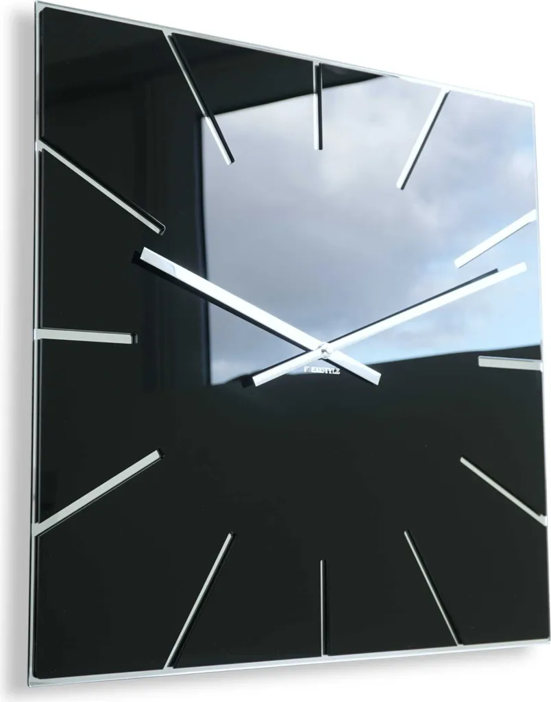Horloge murale EXACT 50cm noire : l'heure enfin lisible dans le salon