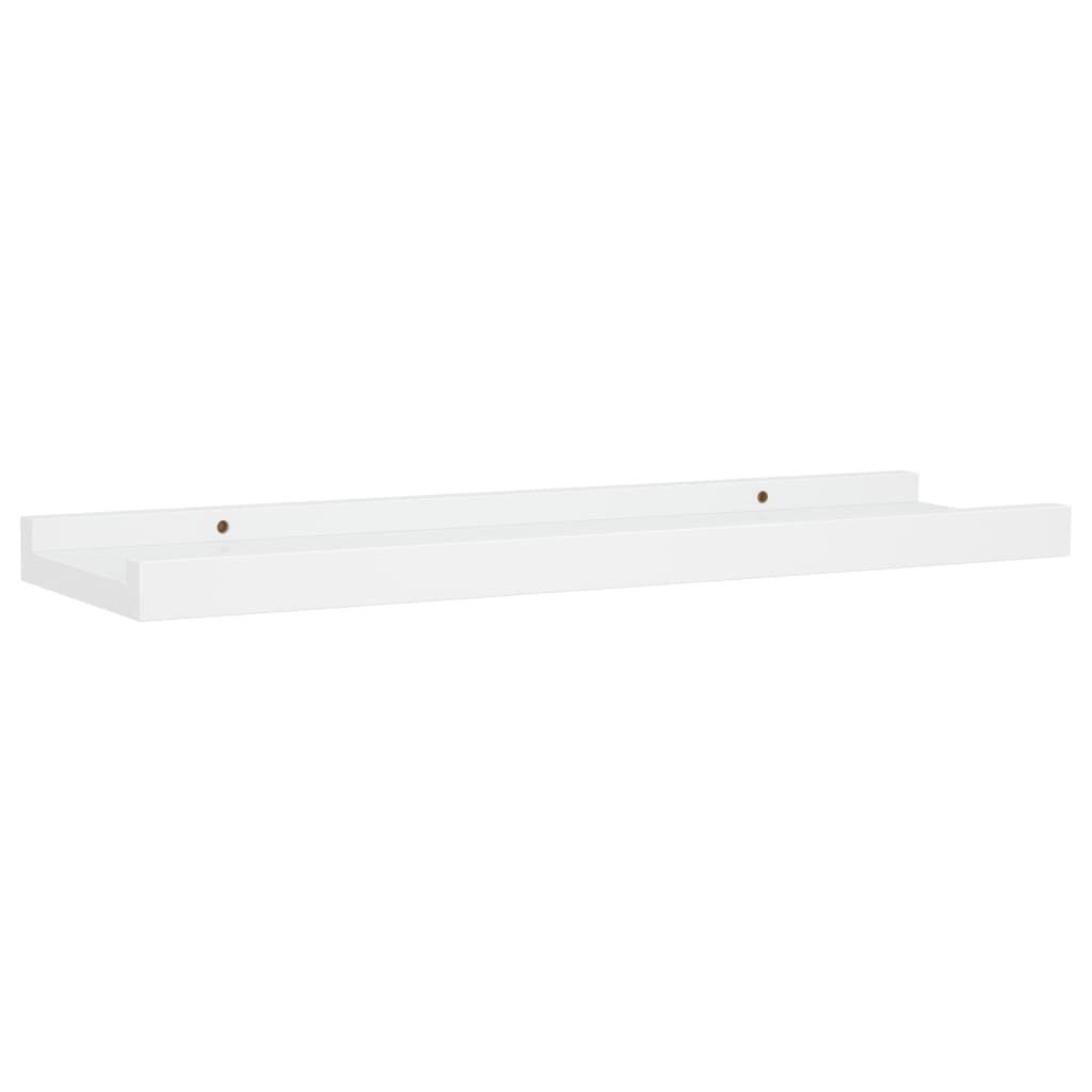 " "Bilderleisten, 2er Set - Schweberegal schlichte Design - Hängeregal - Weiß 40x9x3 cm MDF NeuMöbel 9343352