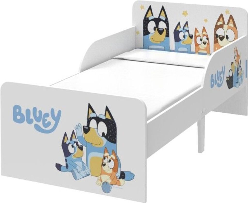 Blaues Kinderholzbett mit Holzlattenrost, 1.8 m Breite, 0.2 Produktbild 