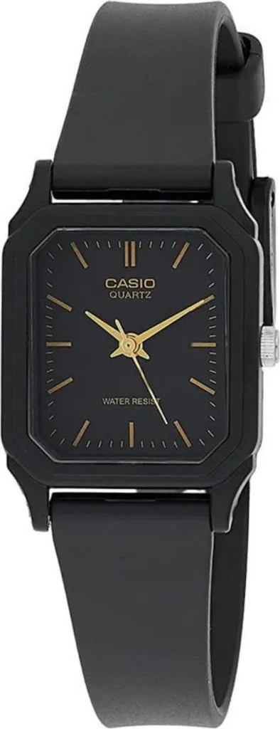Montre pour femme Casio boîtier étanche et bracelet résine noir mat