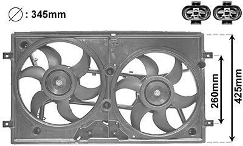 VAN WEZEL 5874745 Ventilateur de Radiateur pour VW Transporter T4 1.9 2.5