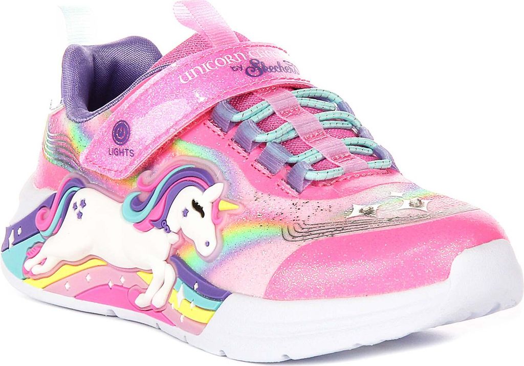 Skechers Unicorn Chaser in Pink Multi für Kinder – 9.5 UK - Produktbild 