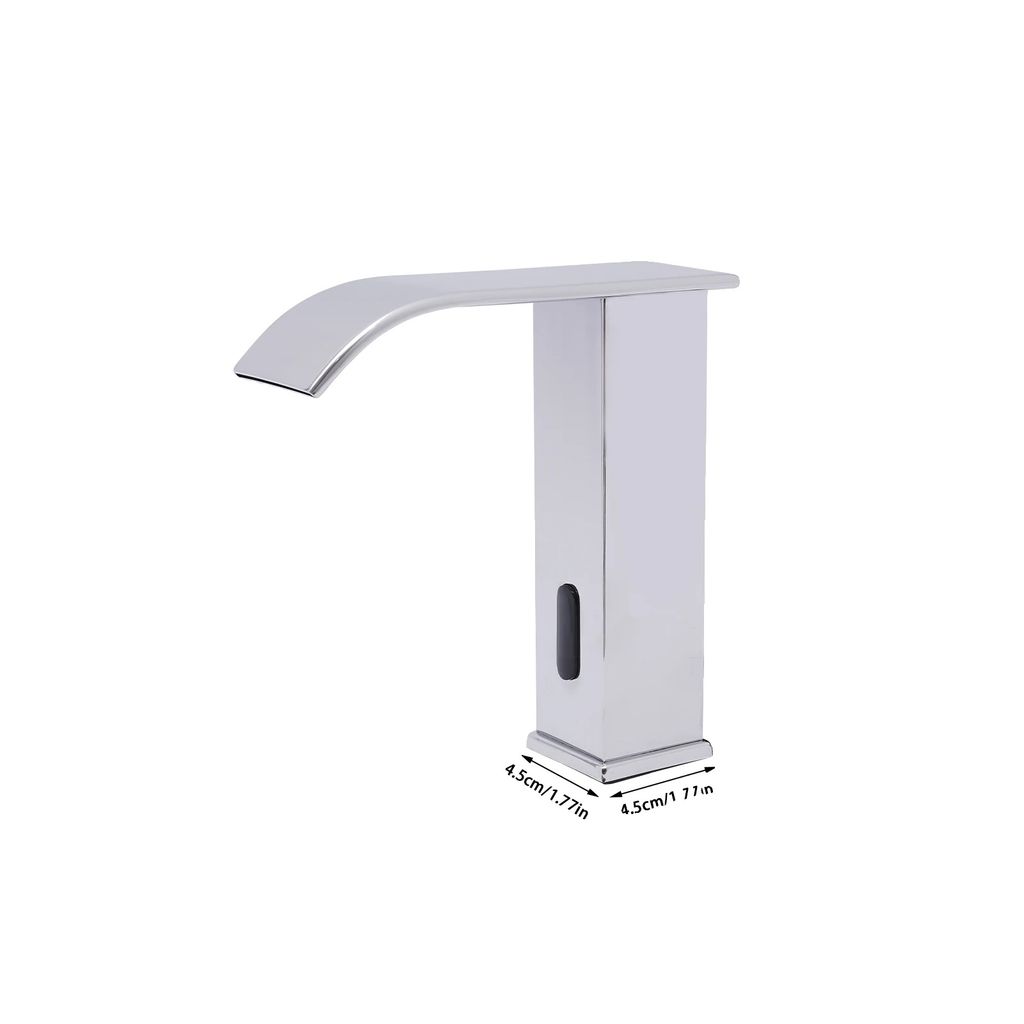 Automatischer Sensor-Wasserhahn, Wasserfall-Design, Warm- und Kaltwasser, WEISS