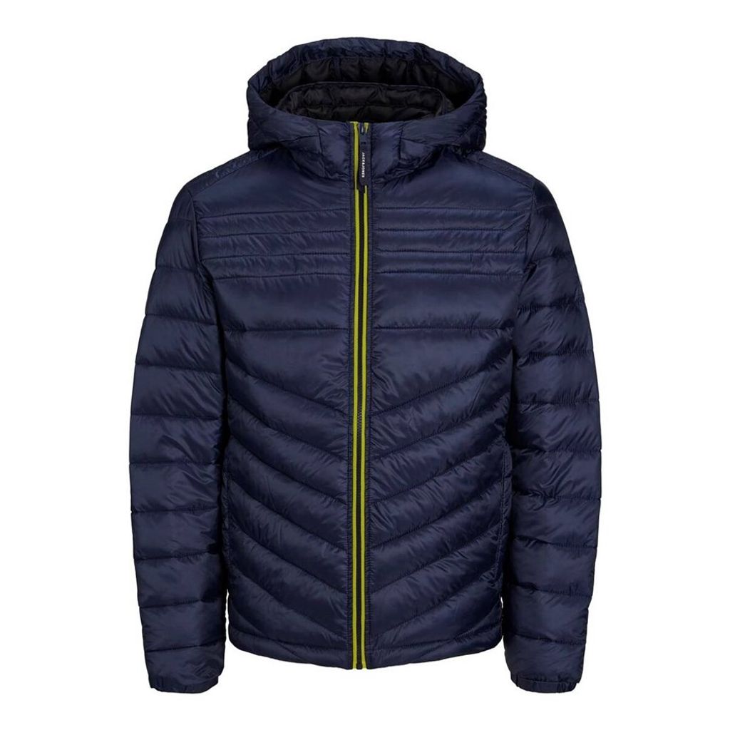 Jacke von Jack Jones Jjehero Puffer Hood Noos 12211785NAVYBLAZERSICHERHEITYYEL