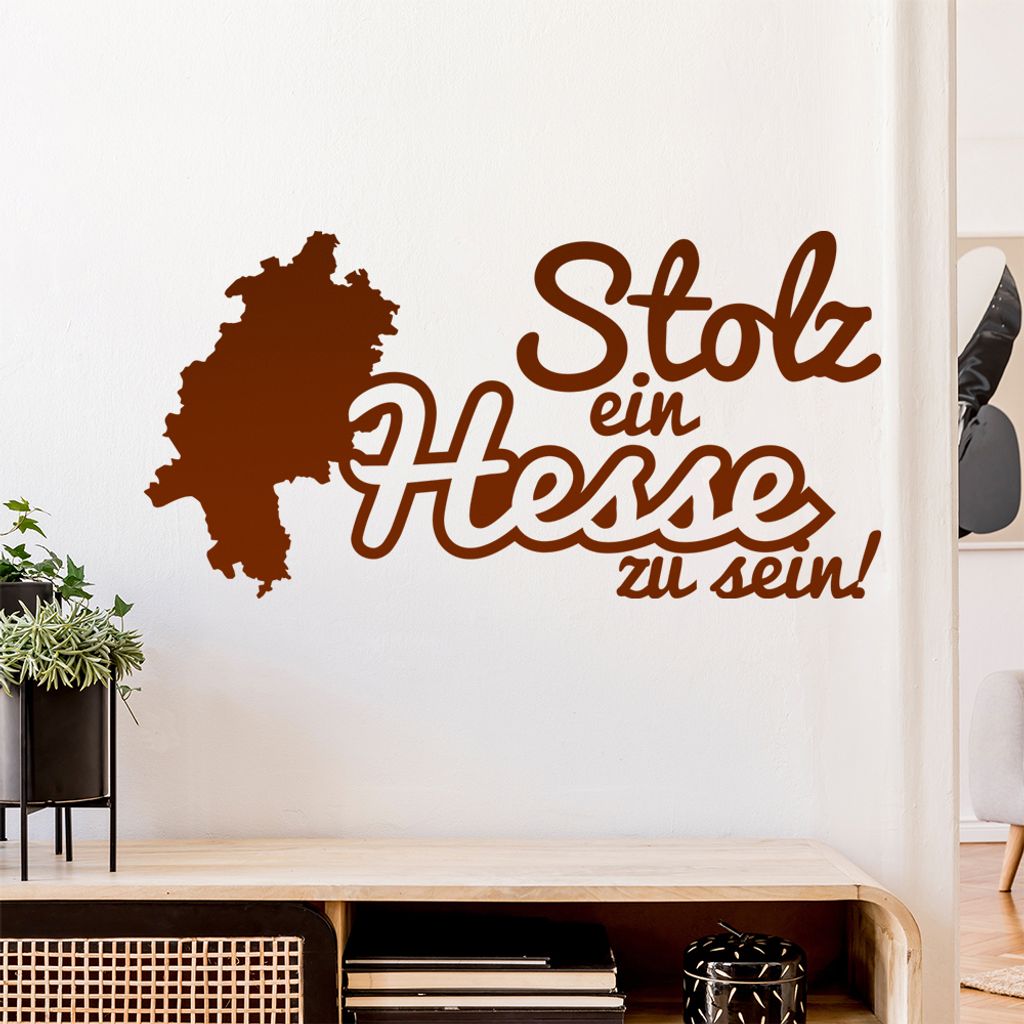Hesse Hessen Stolz Wandtattoo Wandaufkleber Wall Sticker - Dekoration, Küche, Wohnzimmer, Schlafzimmer, Badezimmer