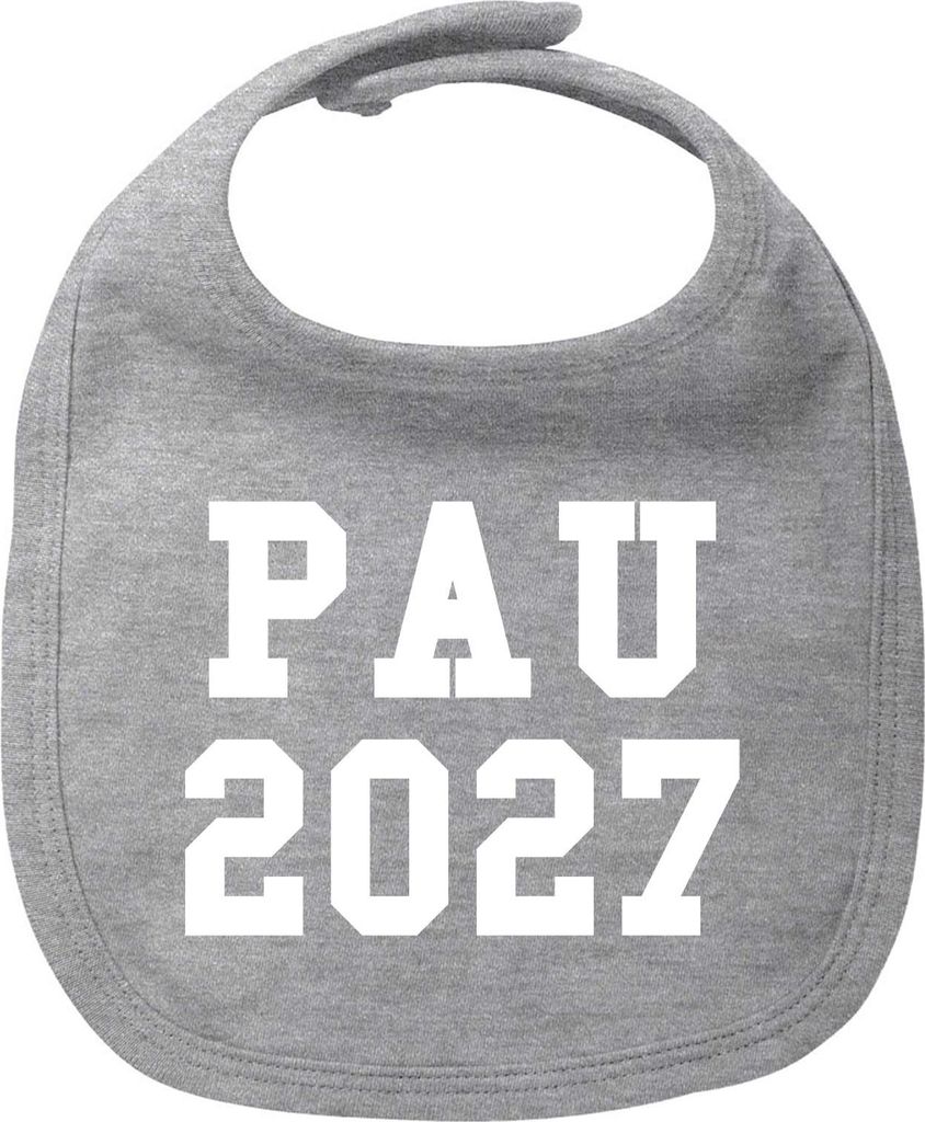 Huuraa Baby Lätzchen PAU 2027 Abschluss Spanien Heather Grey Klettverschluss Baumwolle Latz Geschenkidee