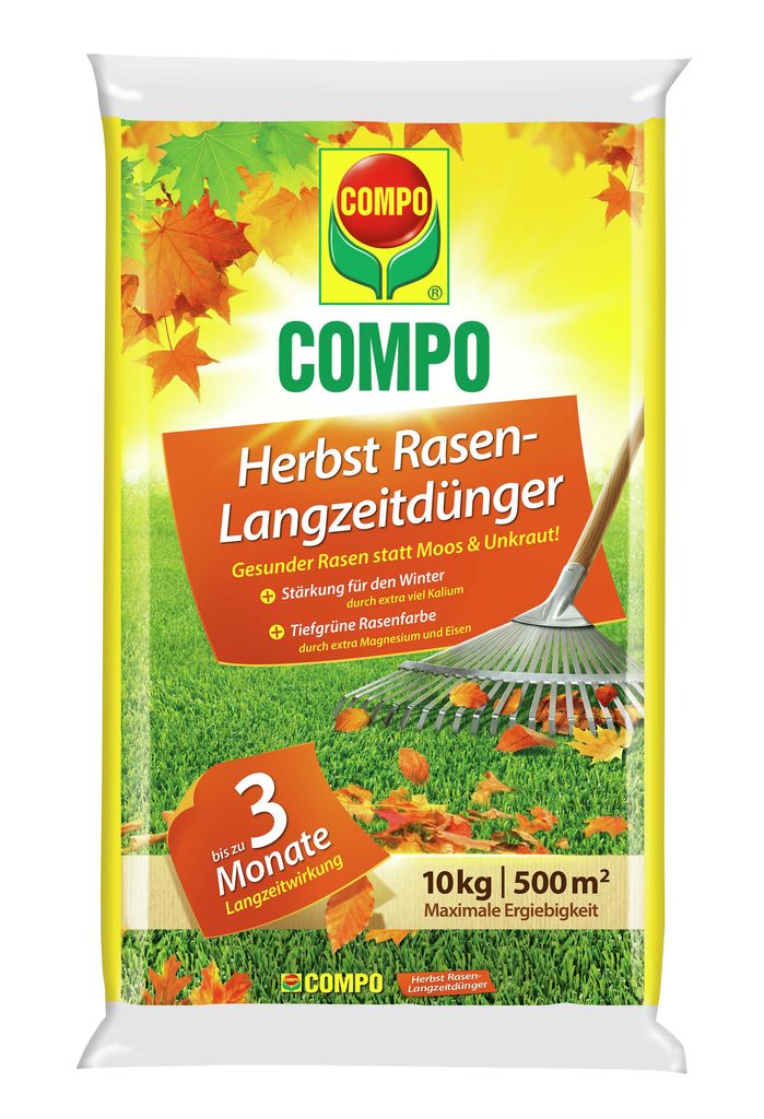 Herbstrasendünger Compo 10 kg für 500 m² Produktbild 