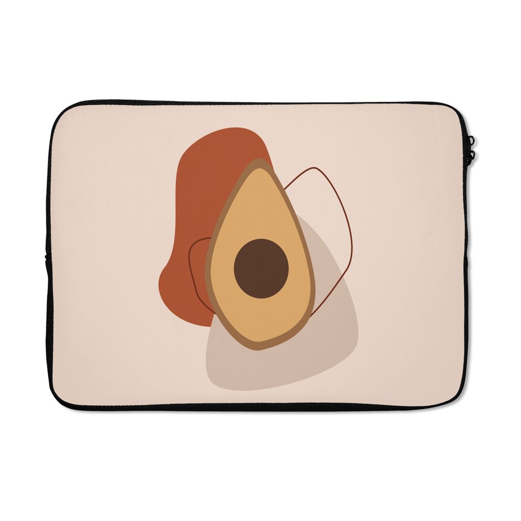 MuchoWow Laptop Hülle 14 ZollSommer - Avocado - Braun Laptoptasche - Laptoptasche - Stoßsicher - Schutzhaube