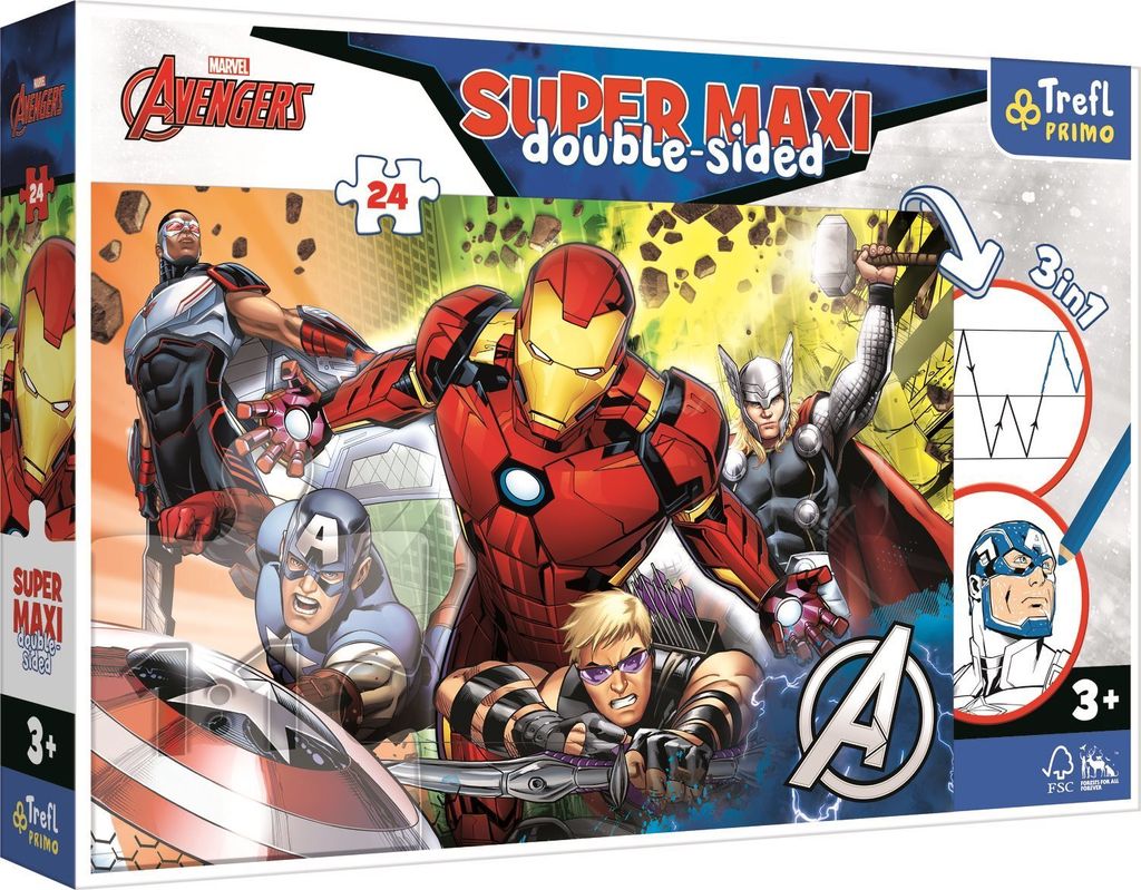 Trefl Puzzle 24 SuperMaxi Silni Avengers Marvel 41007