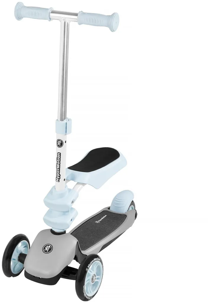 HyperMotion Scooter d'équilibre 3 en 1 ajustable à trois roues bleu ciel