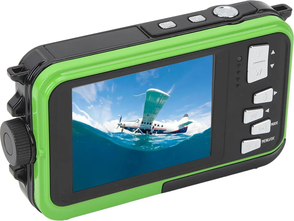 Appareil photo étanche pour snorkeling et plongée 2.7K HD avec double écran