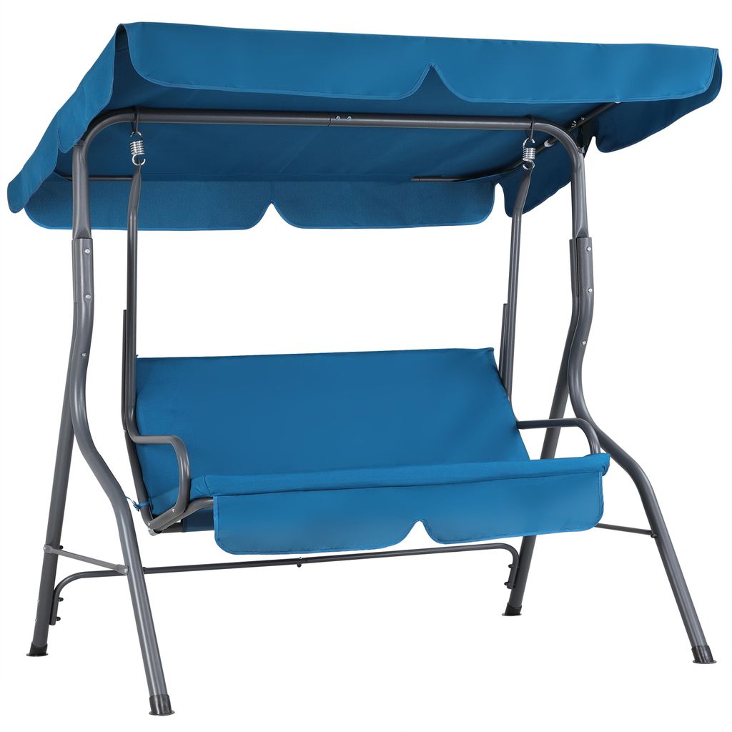CASARIA® Hollywoodschaukel 2 Sitzer wetterfest Atlantik Produktbild 