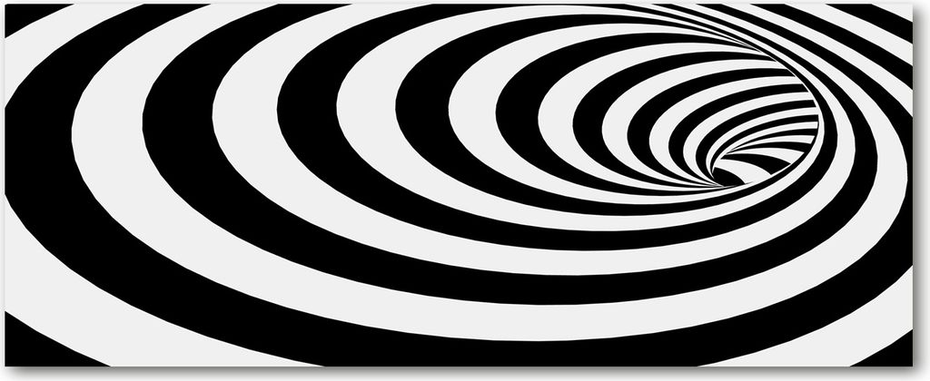 Tulup Küchenrückwand Spritzschutz aus Glas -125x50 -Spritzschutz auf gehärtetes Glas Deko Kunst Spirale mit Streifen