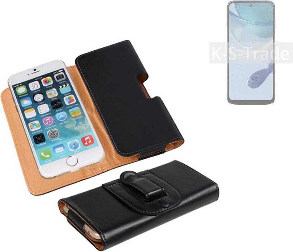 K-S-Trade Schützhülle Handyhülle kompatibel mit Motorola Moto G53 5G Holster Gürtel Tasche Schutzhülle Handy-Tasche Smartphone Case Seitentasche