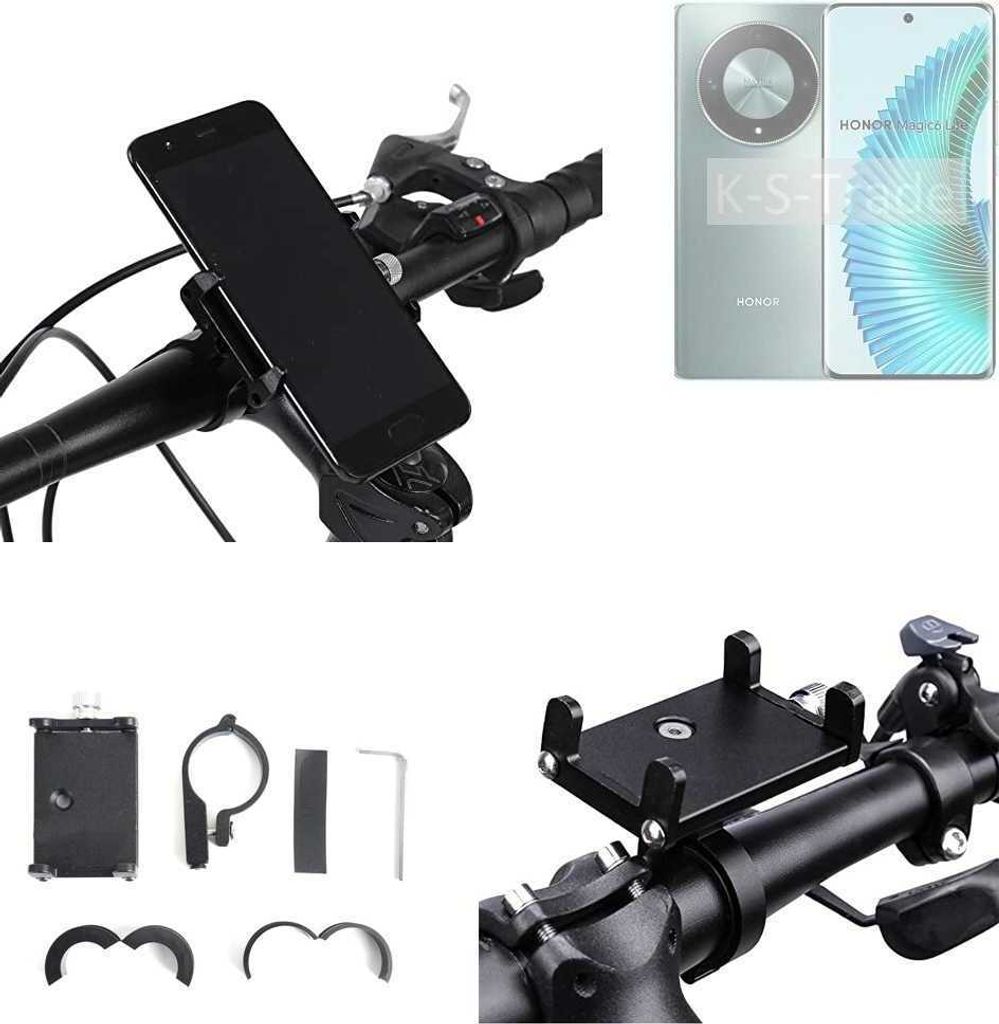 K-S-Trade Handyhalterung für das Fahrrad kompatibel mit Honor Magic6 Lite Halter Lenkstange Fahrradhalterung Motorrad Bike Mount Befestigung