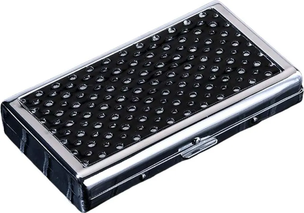Custodia Sigarette INF Pelle Nera - Design Goccia per Fumatori Urban