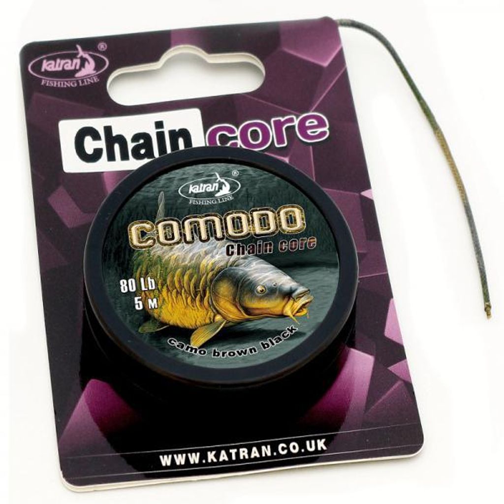 Katran Leadcore Comodo Chain-core camo brown black 80Lb 5m