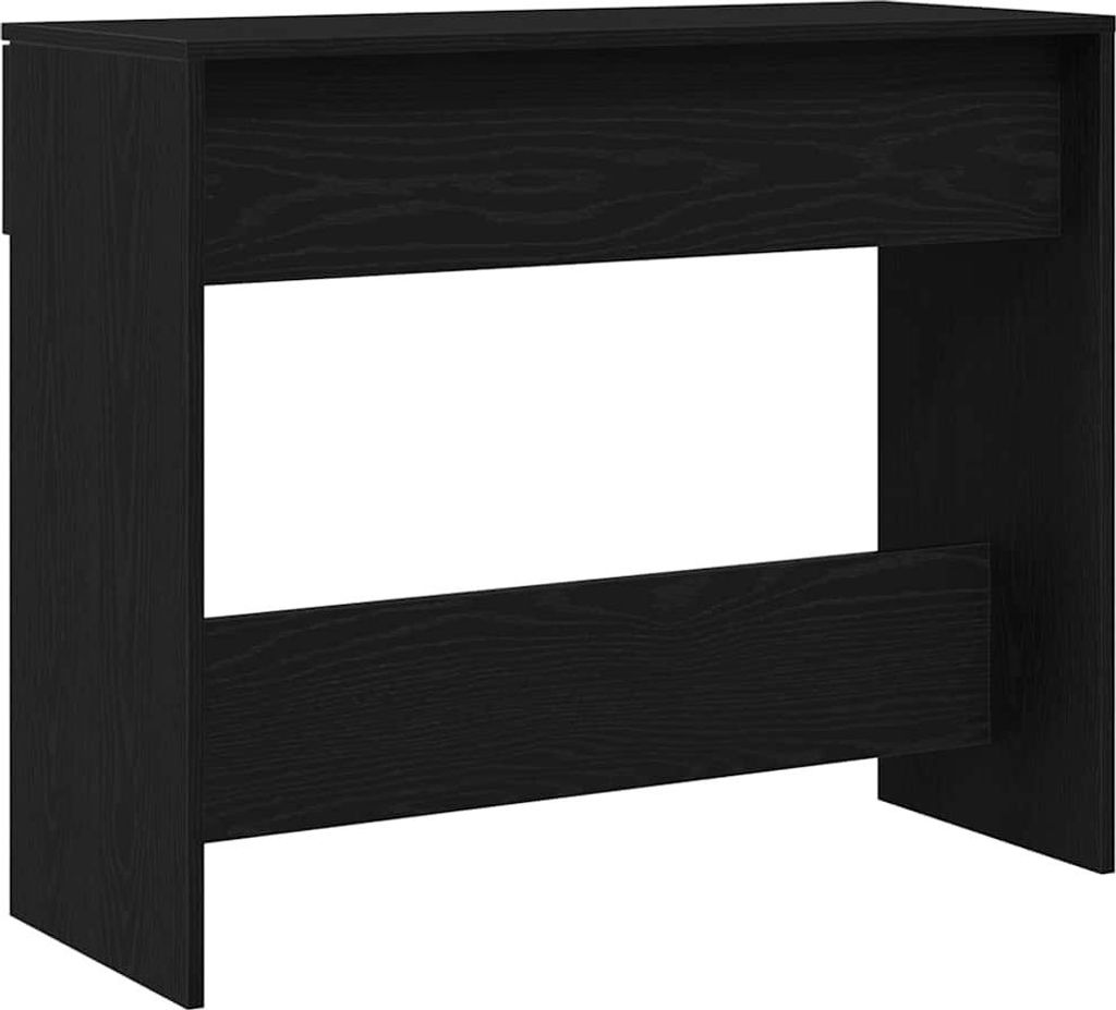 Konsolentisch mit Speicher Schwarz Eichen-Optik 30 x 36 x 75 cm