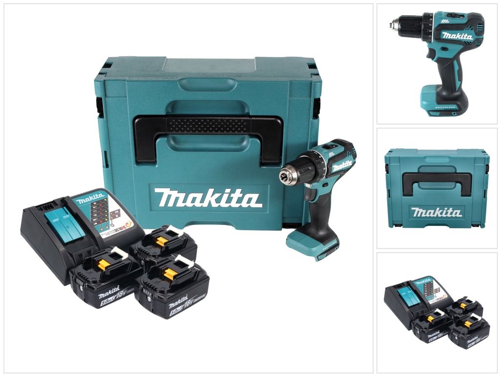 Makita DDF485RTJ3, Handbohrmaschine, Ohne Schlüssel, Produktbild 