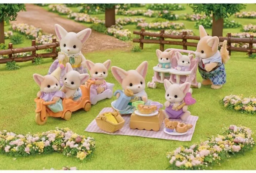 Set Pique-nique Sylvanian 5698 avec Vélo et Accessoires Miniatures Husky