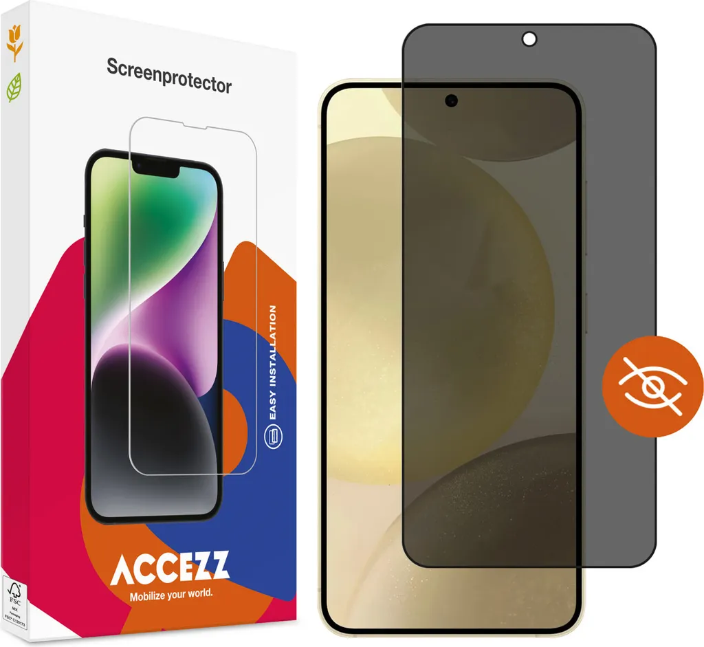 Samsung Galaxy S25 Plus Screenprotector: Accezz Gehard glas Privacy Screenprotector - Trasparente