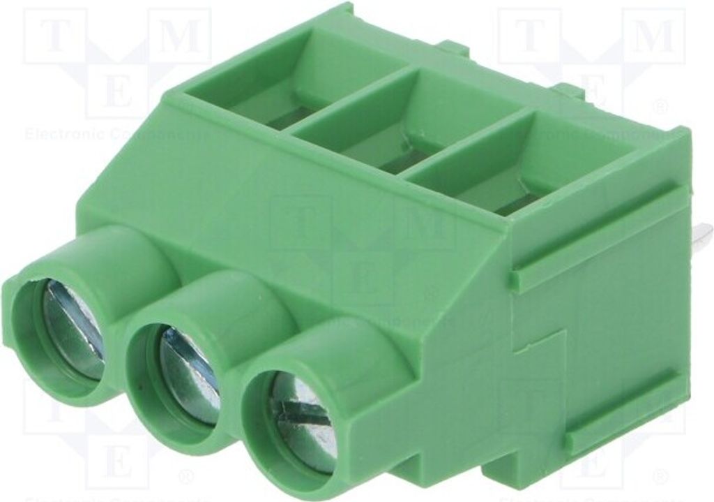 1x Klemmleiste für mit 90°-Winkel 6,35mm Wege: 3 DG636-6.35-03P-14-00A(H) Klemmle