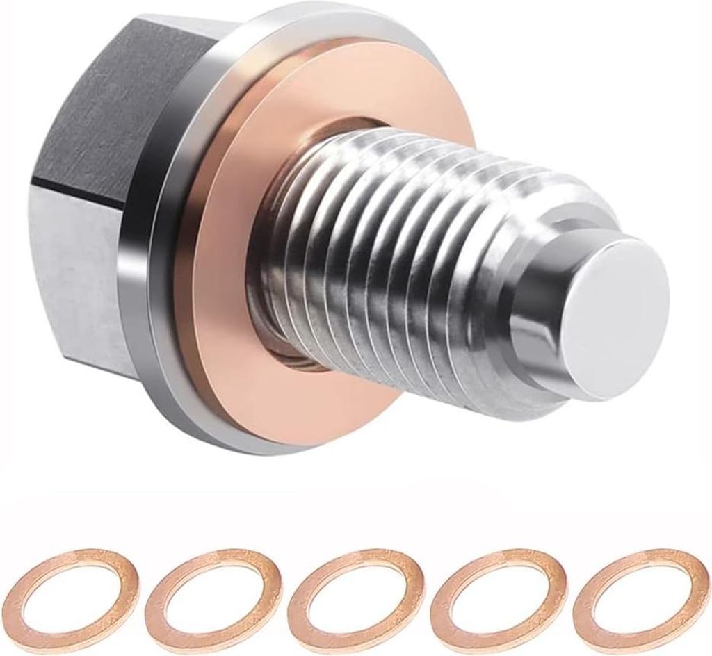 Magnetische Ölablassschraube, magnetisch abgedichtete Ölwanne-Ablassmutter, magnetische Ölwanne mit Rücklauf-Ablassschraubenadapter und Dichtun...
