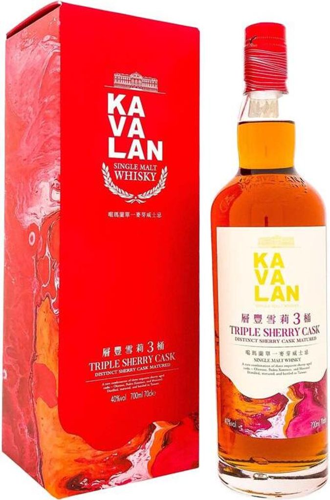 Kavalan Triple Sherry Cask + Box 700ml 40 % Vol. Produktbild 