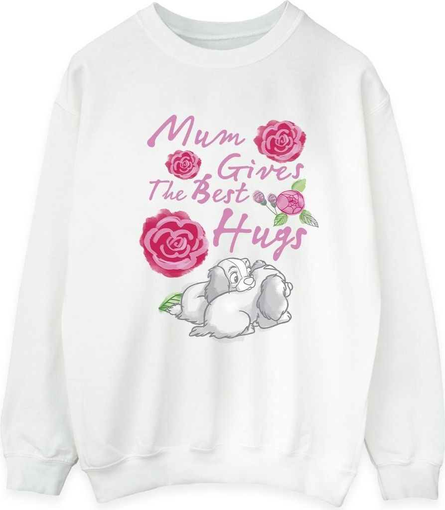 Disney - "Lady And The Tramp Mum Hugs" Sweatshirt für Herren BI31623 (M) (Weiß)