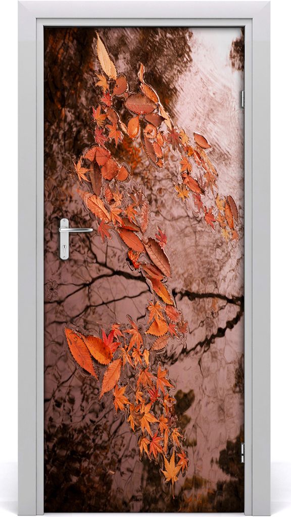Tulup Türaufkleber 85x205 cm Dekorative Aufkleber Selbstklebend Wasserdichte Tapete Abnehmbar Schlafzimmer Wohnzimmer Wohnkultur - Herbstblätter