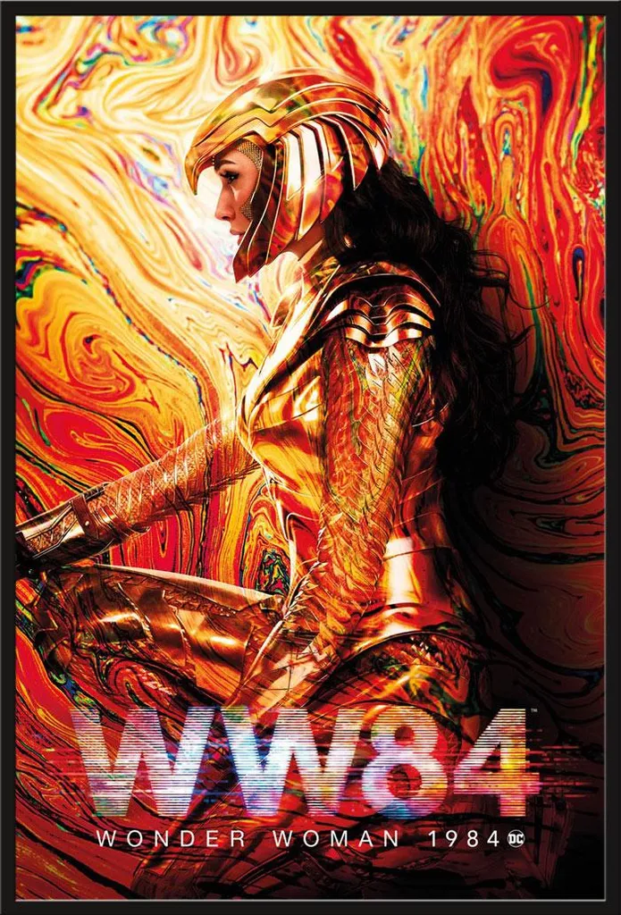 Décoration Murale Wonder Woman Affiche Encadrée pour Chambre ou Bureau