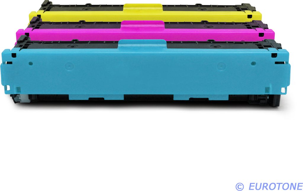 3x Eurotone Toner Alternative für HP CF210X-13A / CF211A 131A Blau Cyan / CF213A Rot Magenta / CF212A Gelb Yellow