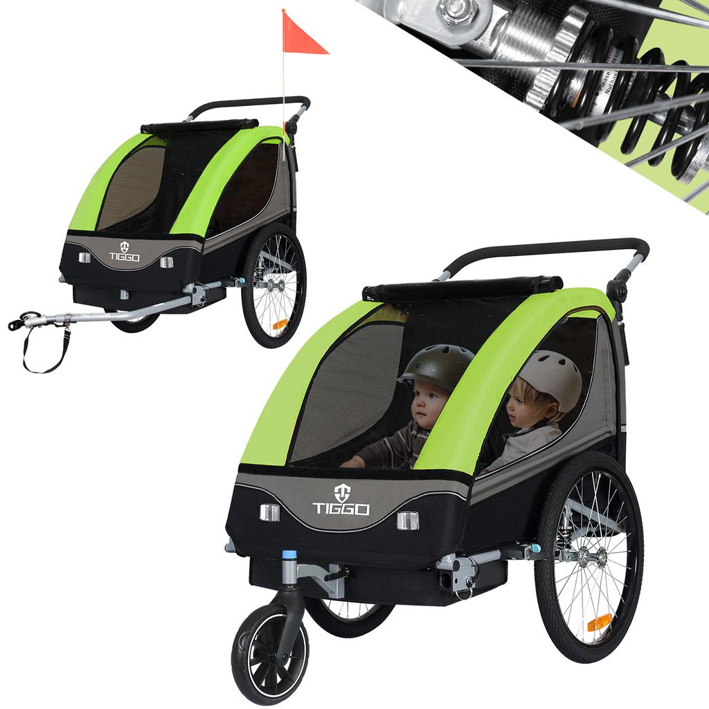 Tiggo S2 Kinderanhänger mit Federung Jogger 2 in 1 Kinder Produktbild 