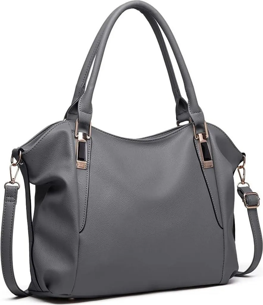 Miss Lulu Sac à Main Shopper pour Femme en Cuir PU Grand Format Noir
