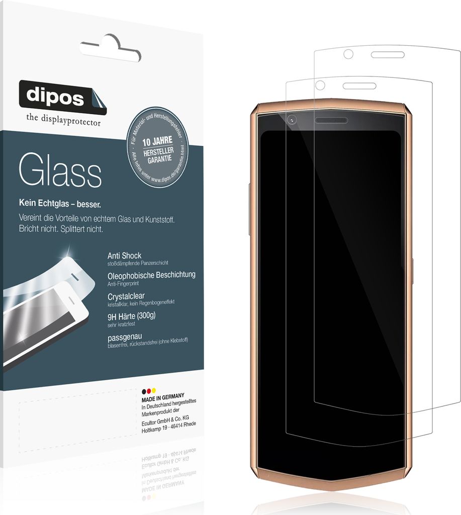 Schutzfolie für Cubot Pocket 3 - Anti-Shock 9H Folie dipos Glass Kunststoffglas