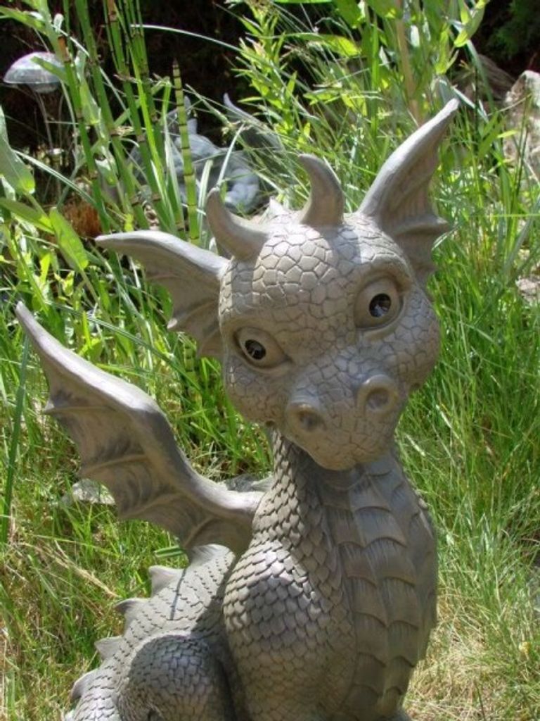 Kantenhocker Gartendrachen Garten Deko Drachen Dragon Drachenfiguren Figuren 