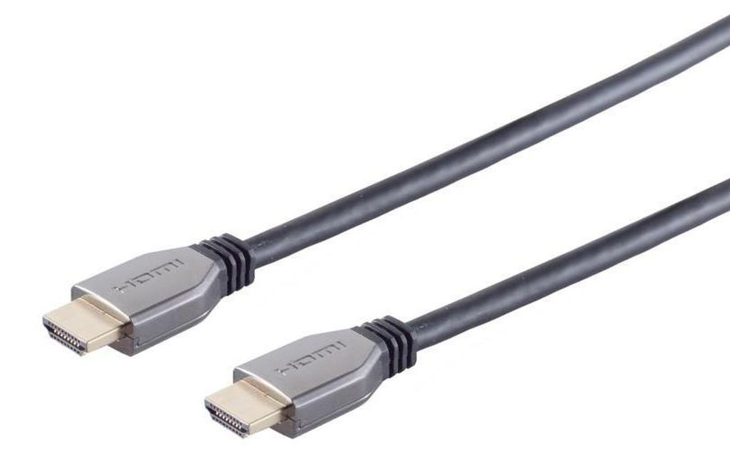 Ultra HDMI Kabel, 10K, HDMI-A auf HDMI-A, 48Gbit/s, eARC, HDR, VRR, 3-fach geschirmt, schwarz - Länge: 10m