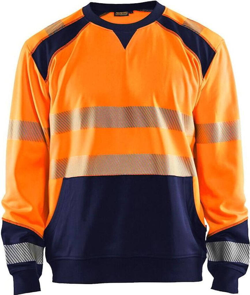 Blakläder High Vis Sweatshirt 3541 2528 in zwei Farben, Farbe:orange/marineblau, Größe:3XL