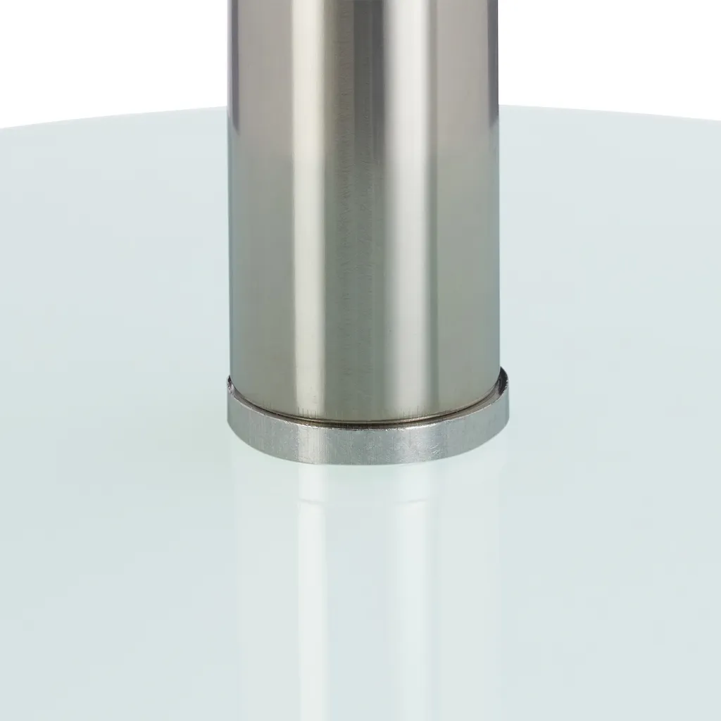 Table d'appoint stable en verre structure inox anti-rayures sol