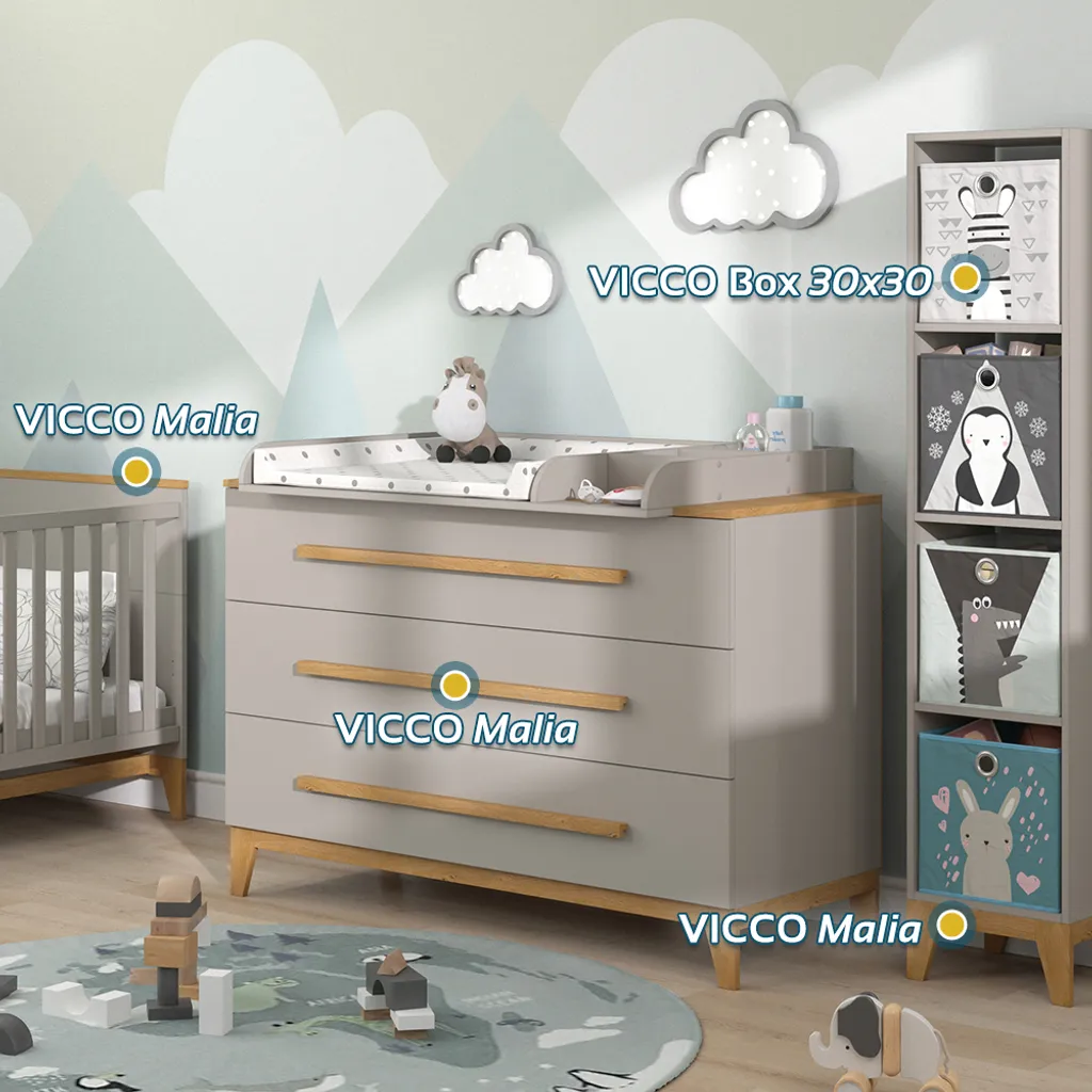 Bibliothèque pour enfant Malia Vitalispa en bois et cachemire 160cm - 4
