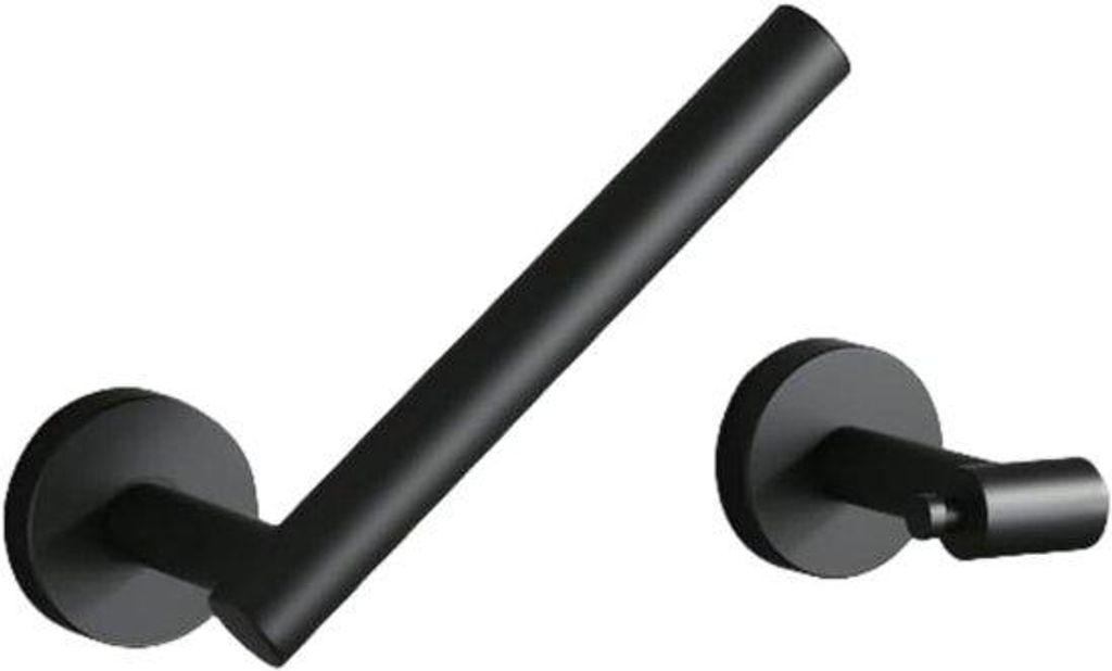 Toiletrolhalter, flexibler, drehbarer Toilettenpapierhalter, Wandmontage, rostfreier Stahl, verstellerbar, modern (schwarz)