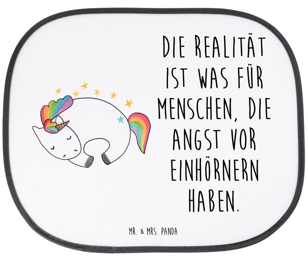 Mr. & Mrs. Panda Sonnenschutz Auto Einhorn Nacht - Weiß - Geschenk, hitzeschutz, Ruhe, Seitlicher, Menschen, Einhörner, Unicorn, Autosonnenschutz